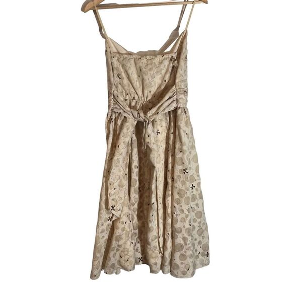 Max Studio Women's Sweet Summer time Cream Flirty Dress  Large - Picture 2 of 4